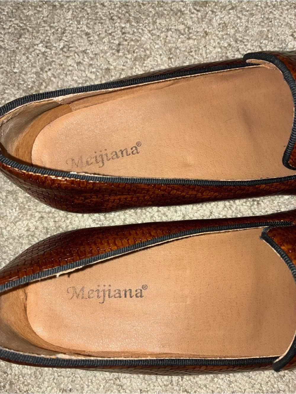 Amazon Men's Woven Tassel Slip-On Loafers in Brown